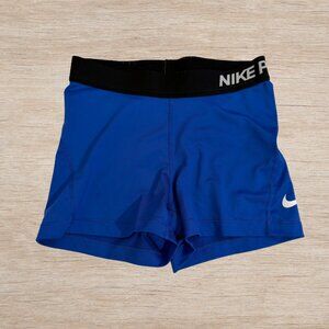 Nike Pro Cobalt Blue Spandex Women’s Size Small Athletic Shorts Athleisure Gym